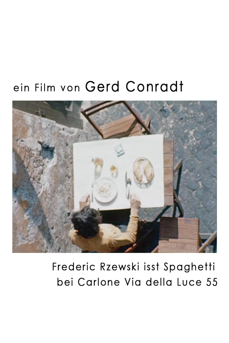 Frederic Rzewski eats spaghetti at Carlone Via della Luce 55 poster background
