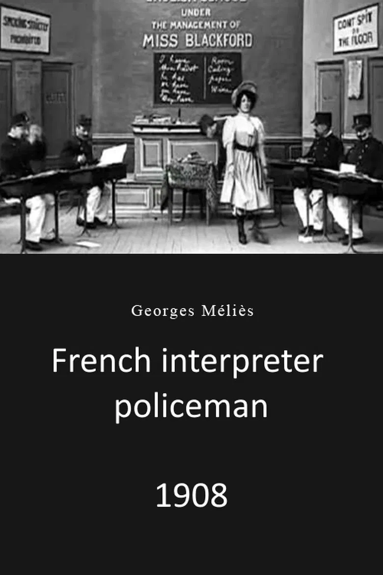 French Cops Learning English poster background