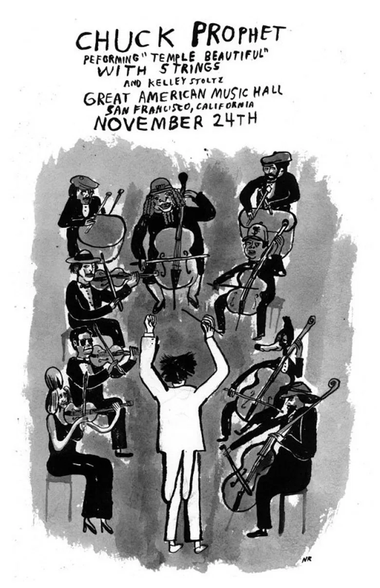 Strings in the Temple poster background