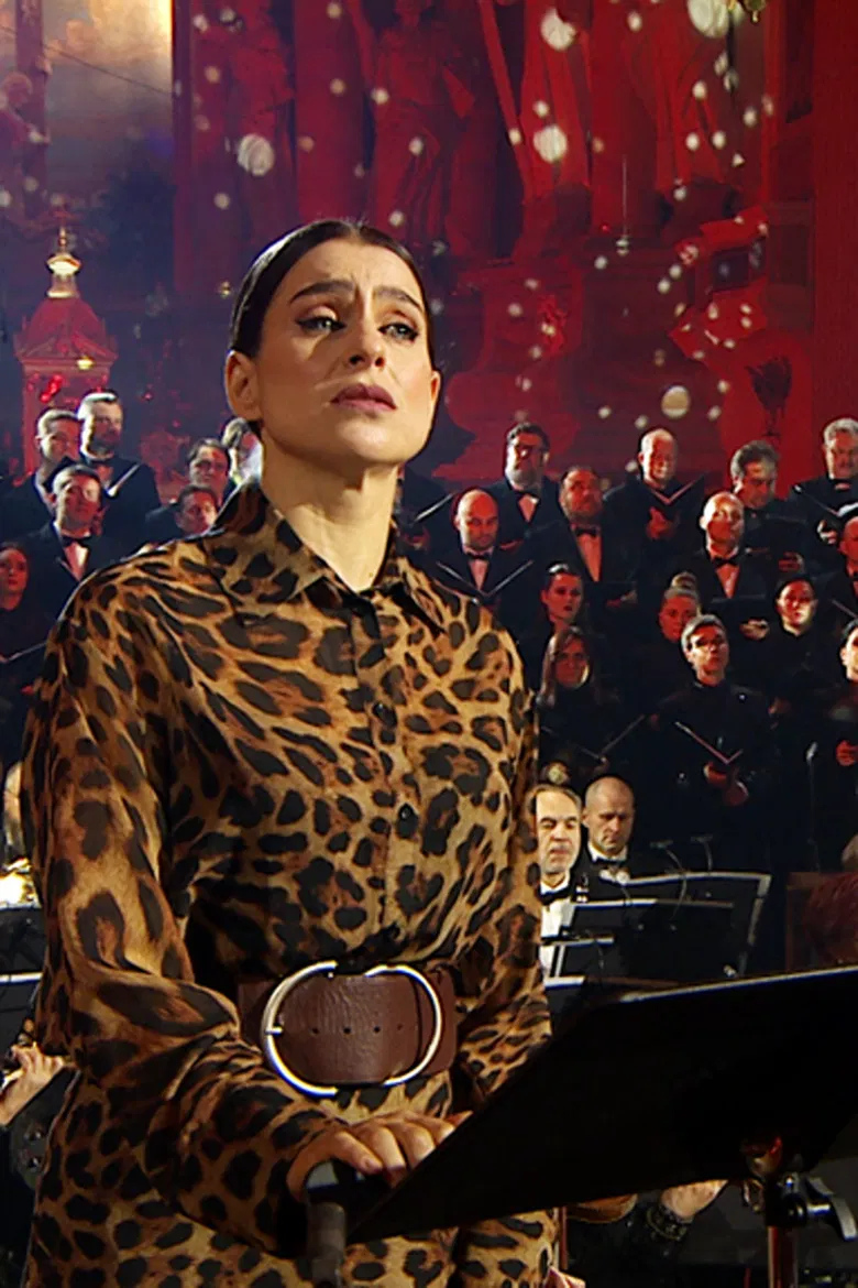 Asmik Grigorian in Kaunas St. Peter and St. Paul Cathedral poster background