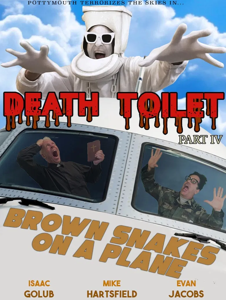 Death Toilet 4: Brown Snakes on a Plane poster background