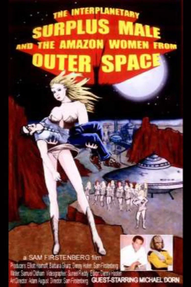 The Interplanetary Surplus Male and Amazon Women of Outer Space poster background