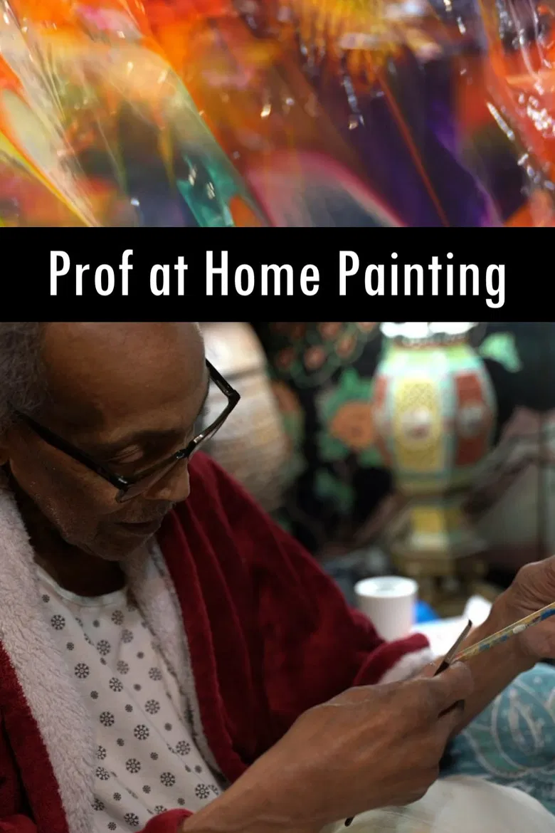 Prof at Home Painting poster background