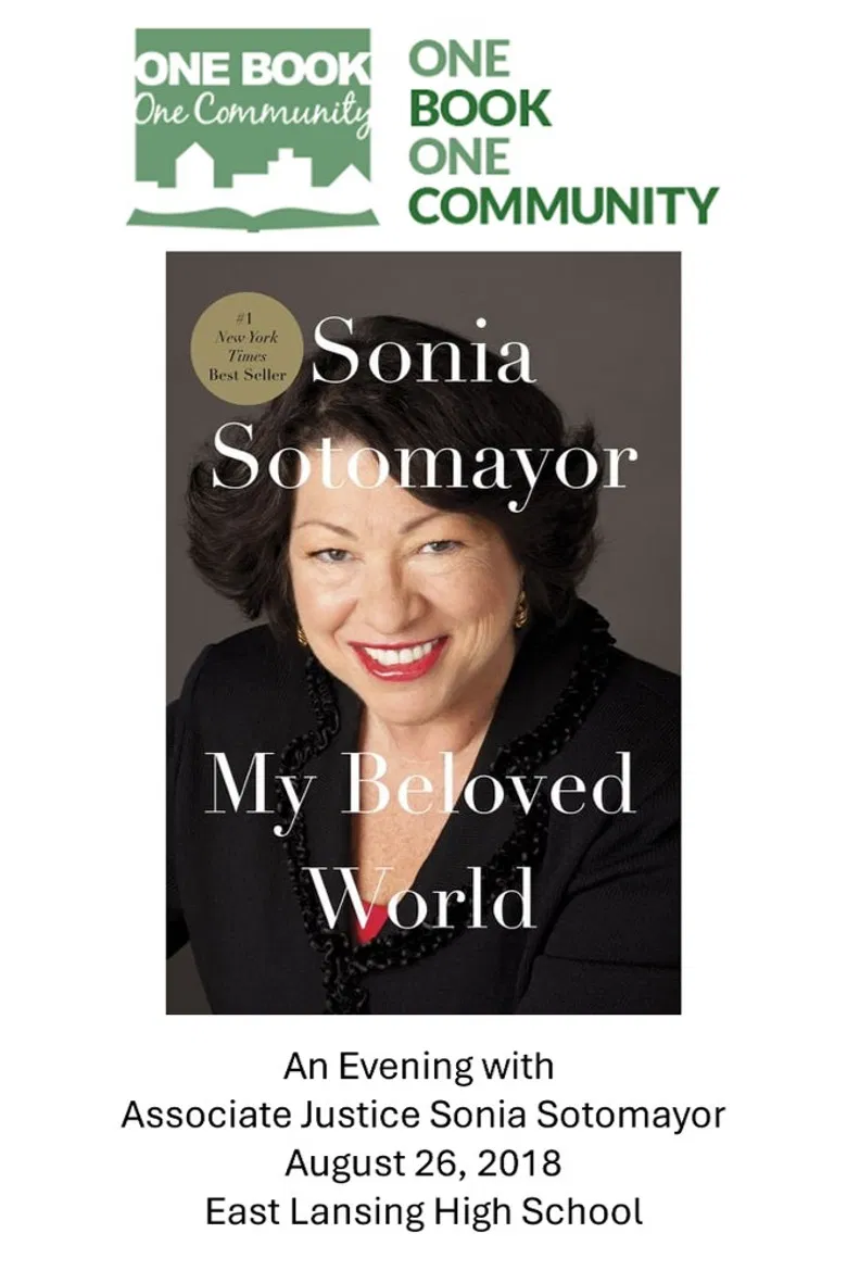 My Beloved World - An Evening with Associate Justice Sonia Sotomayor poster background