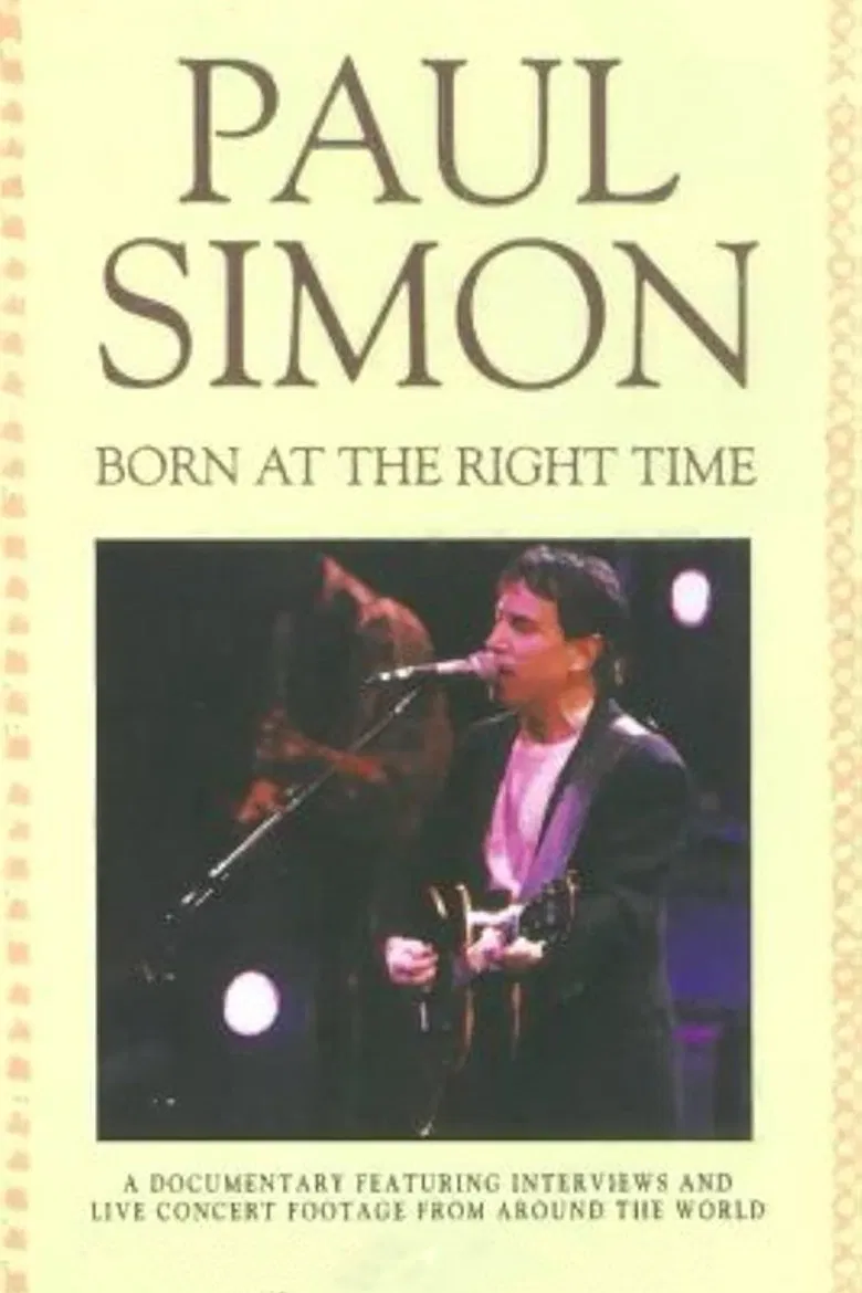 Paul Simon:  Born at the Right Time poster background
