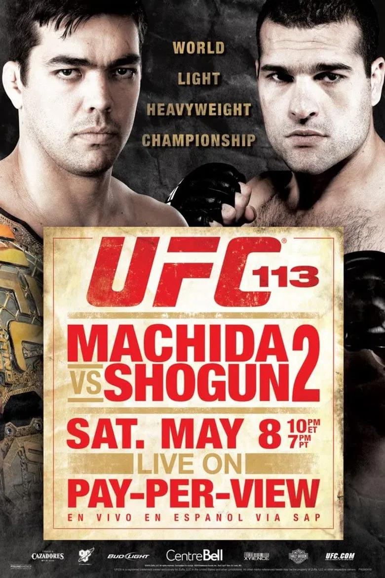 UFC 113: Machida vs. Shogun 2 poster background