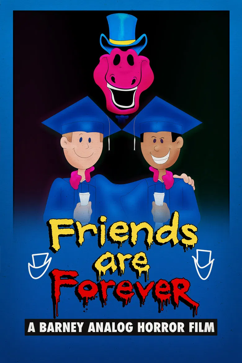Friends Are Forever: A Barney Analog Horror Film poster background