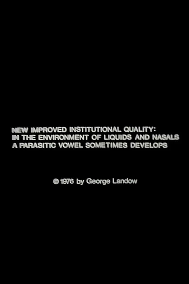 New Improved Institutional Quality: In the Environment of Liquids and Nasals a Parasitic Vowel Sometimes Develops poster background
