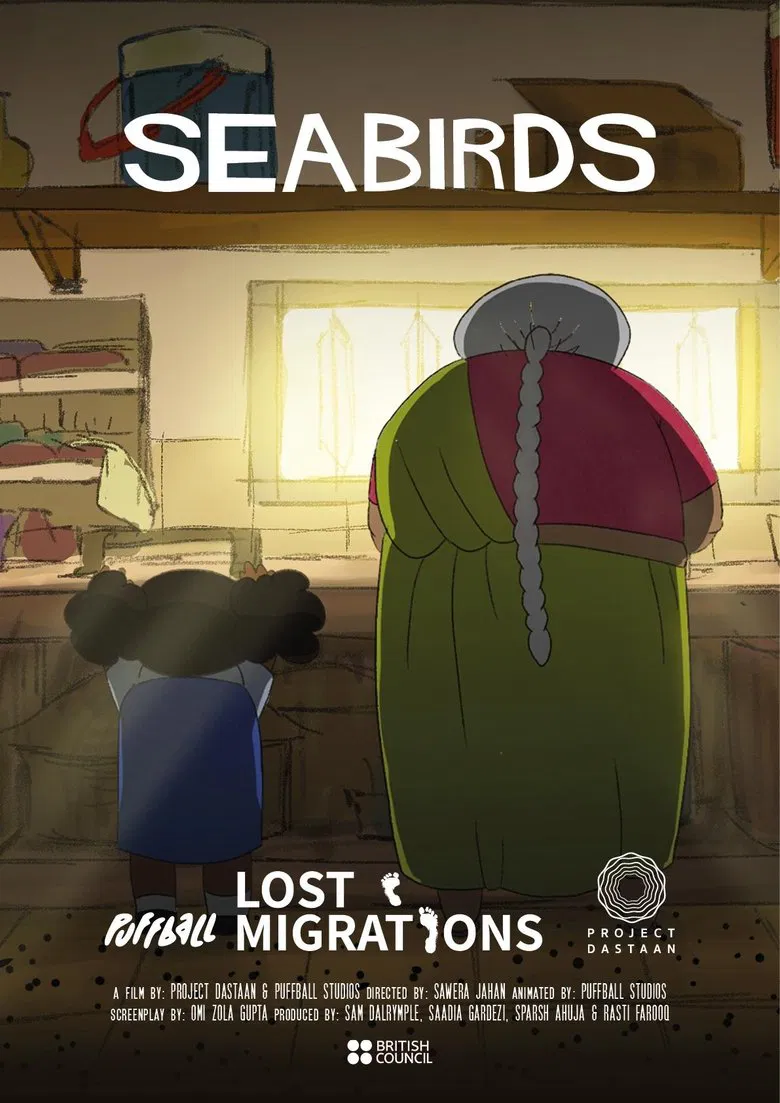 Seabirds poster background