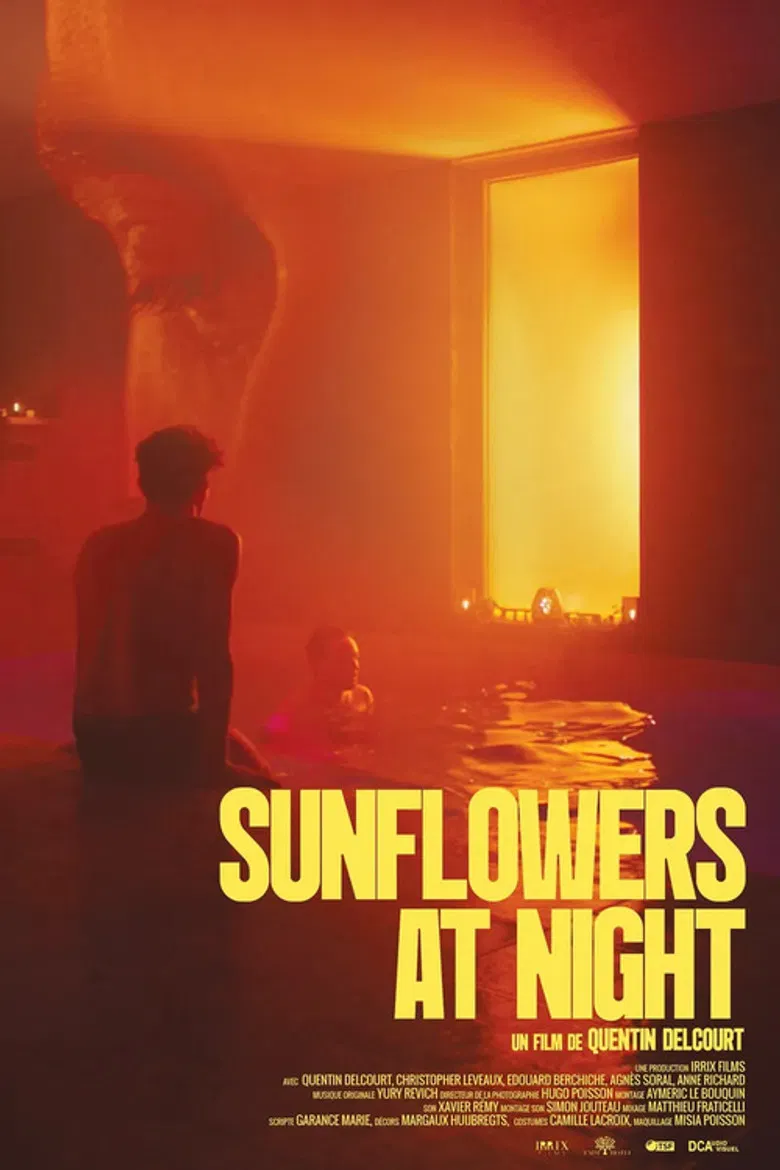 Sunflowers at Night poster background