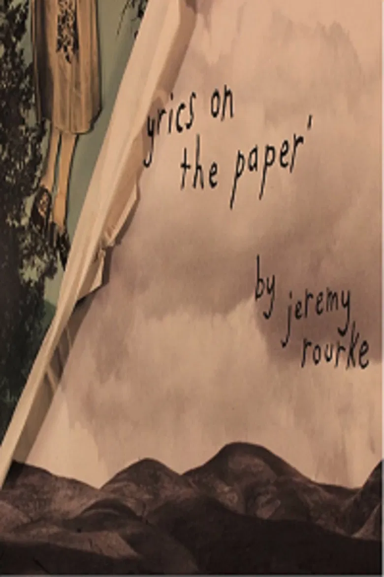 lyrics on the paper poster background