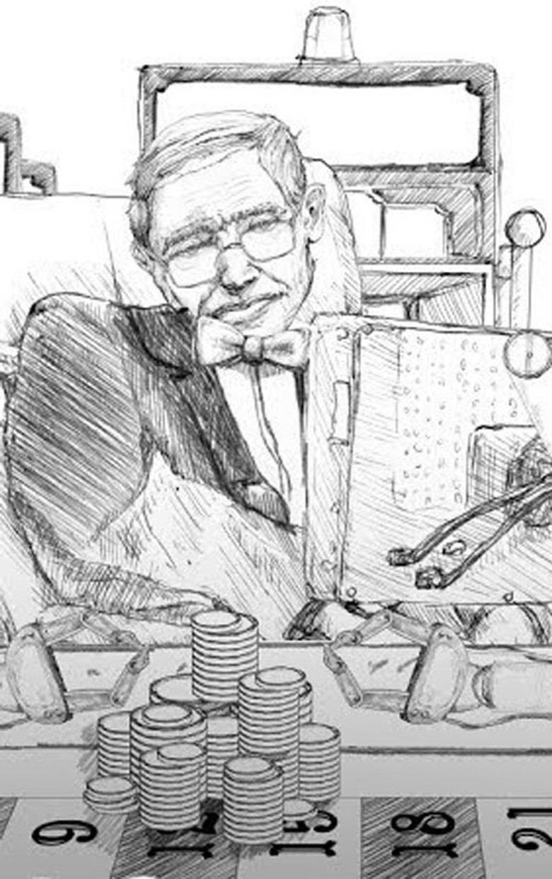 An Imagined Conversation: Kanye West & Stephen Hawking poster background