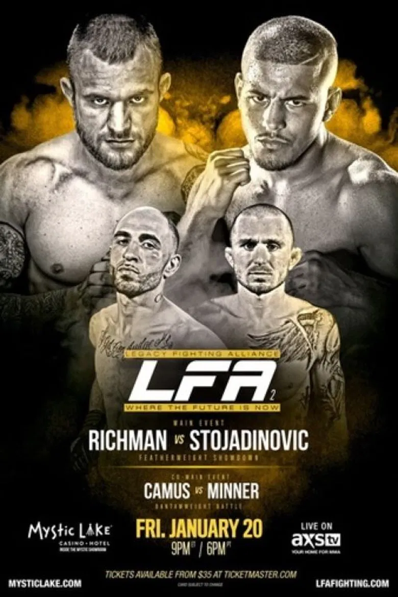 Legacy Fighting Alliance 2: Richman vs. Stojadinovic poster background