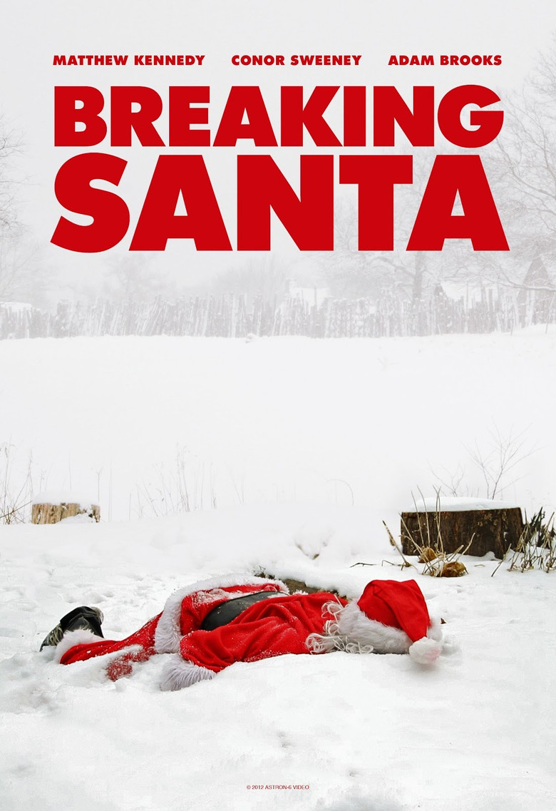 Breaking Santa poster background