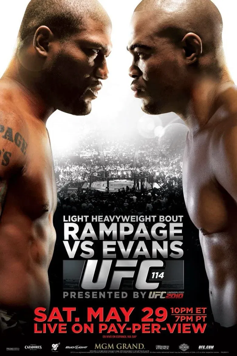 UFC 114: Rampage vs. Evans poster background
