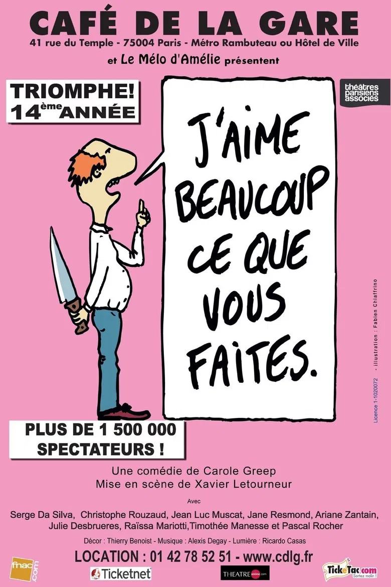 J'aime beaucoup ce que vous faites poster background