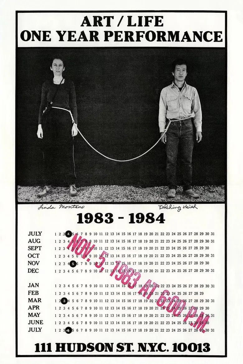 One Year Performance 1983-1984 (Rope Piece) poster background