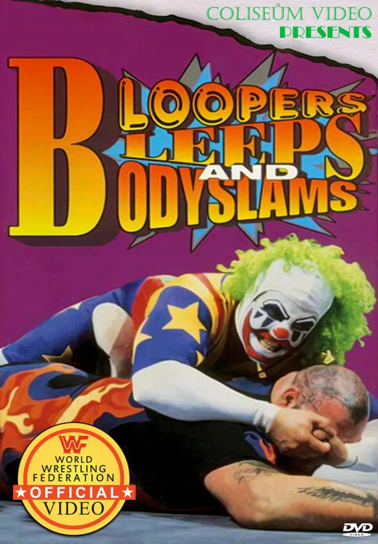 WWE Bloopers Bleeps and Bodyslams poster background