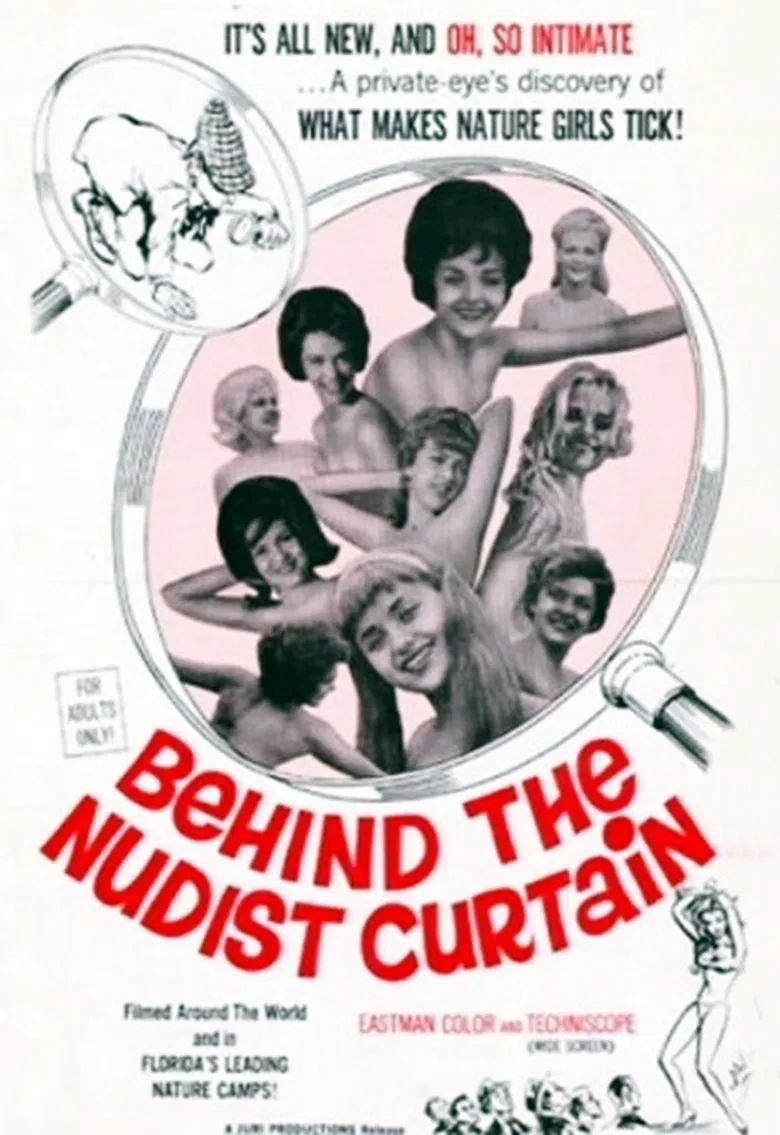 Behind the Nudist Curtain poster background