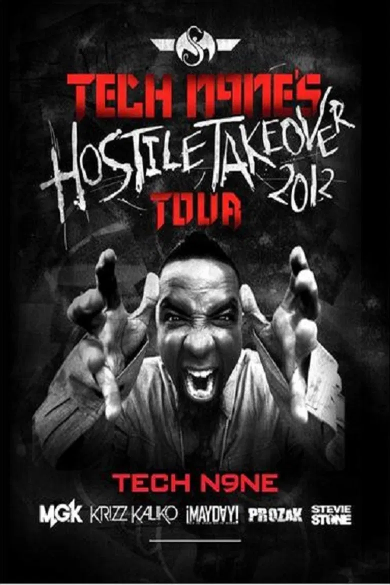 Tech N9ne's Hostile Takeover: The Story Behind The Tour poster background
