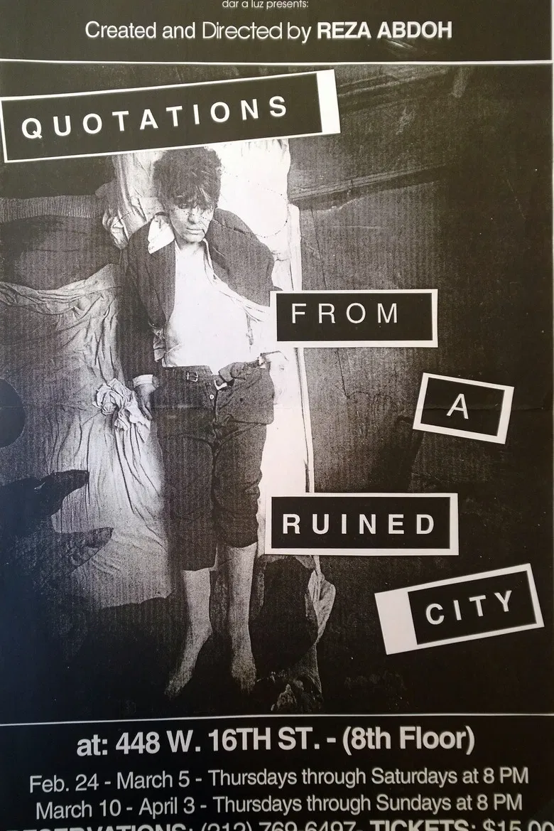 Quotations From a Ruined City poster background