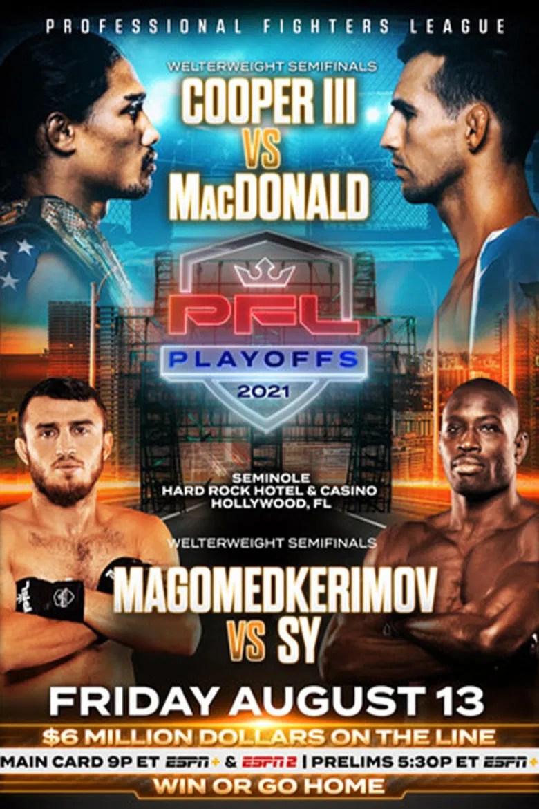 PFL 2021 #7: Playoffs - Cooper III vs MacDonald poster background
