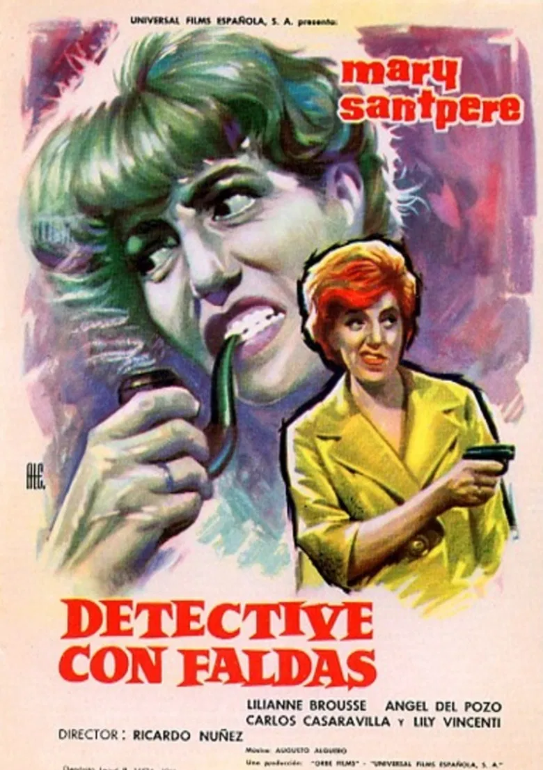 Detective con faldas poster background