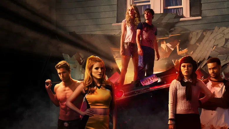 The cult members gathered in the living room