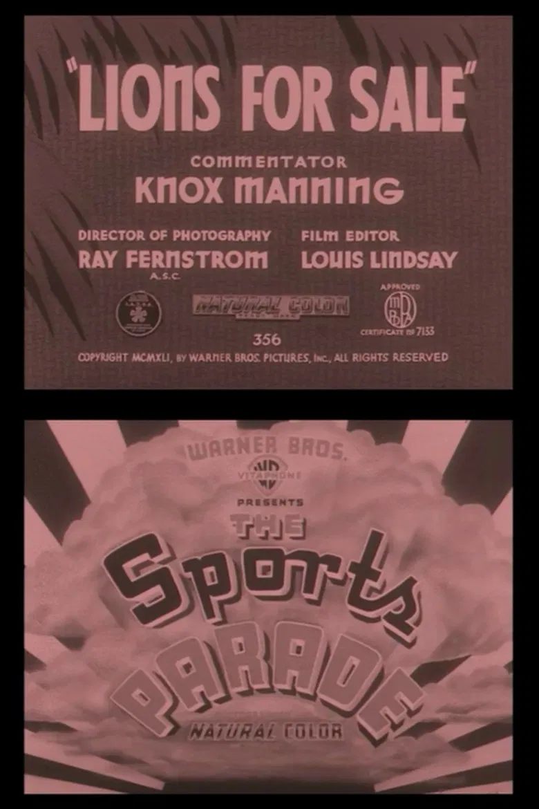 Lions for Sale poster background