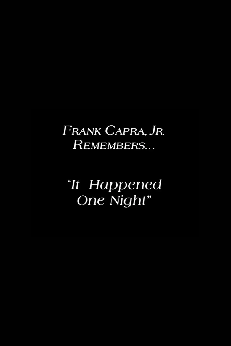 Frank Capra Jr. Remembers: 'It Happened One Night' poster background