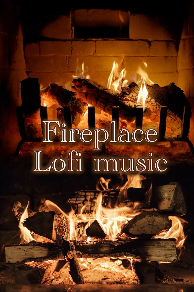 Fireplace Lofi Music poster background