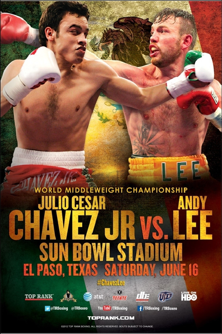 Chavez Jr. vs Lee poster background