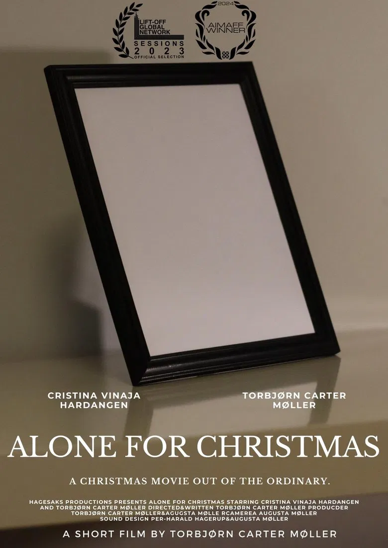 Alone for Christmas poster background