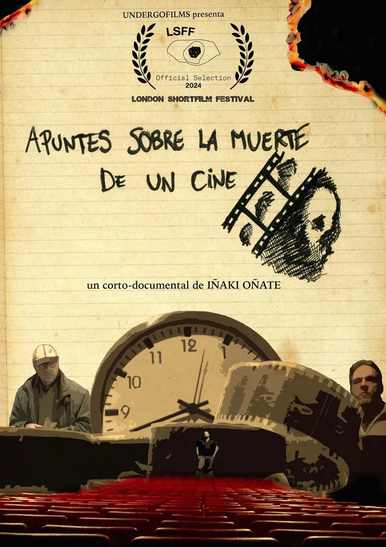 Apuntes sobre la muerte de un cine poster background