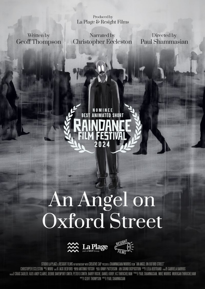 An Angel on Oxford Street poster background