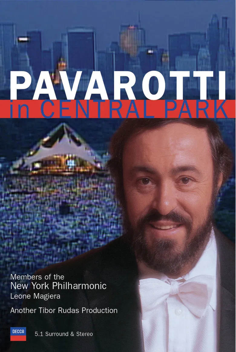 Pavarotti in Central Park poster background