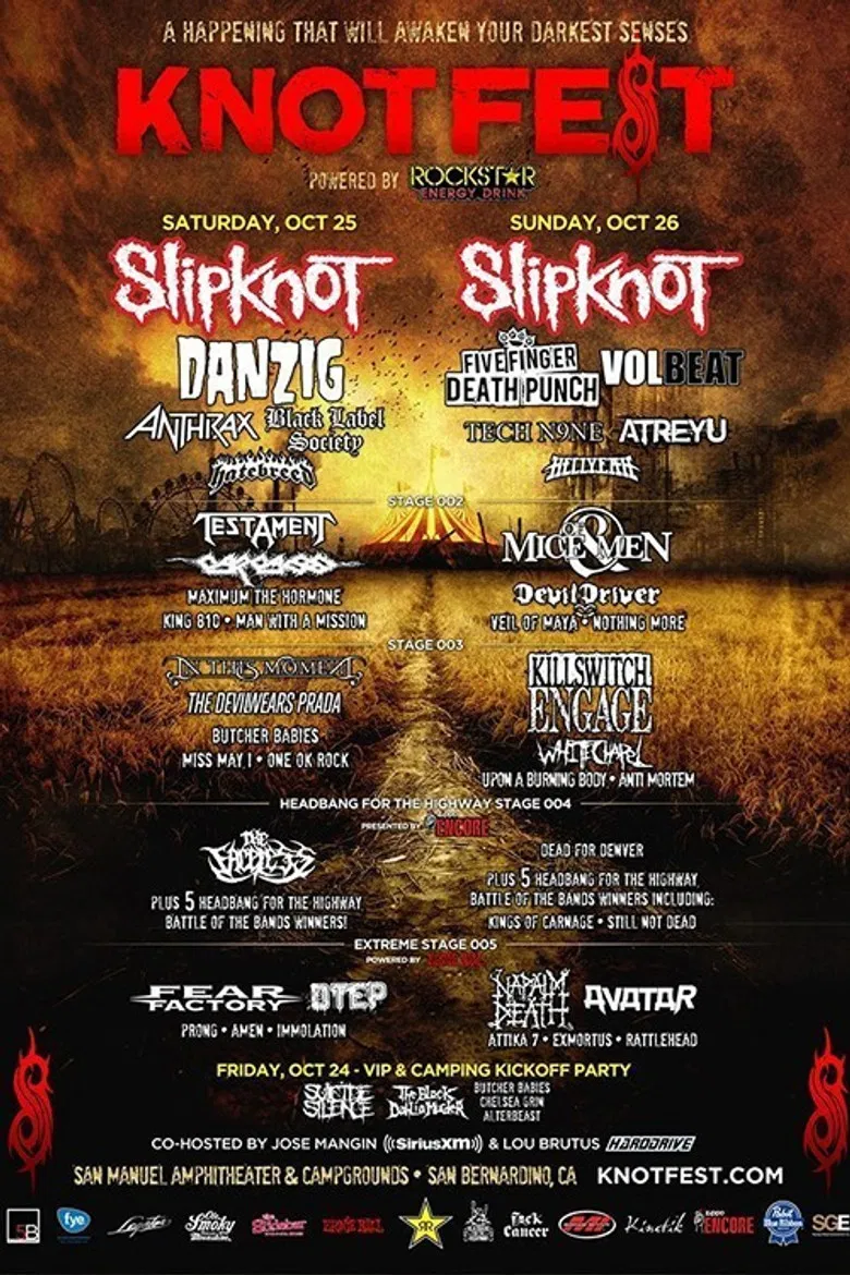 Slipknot - Live at KnotFest 2014 (Day 1) poster background