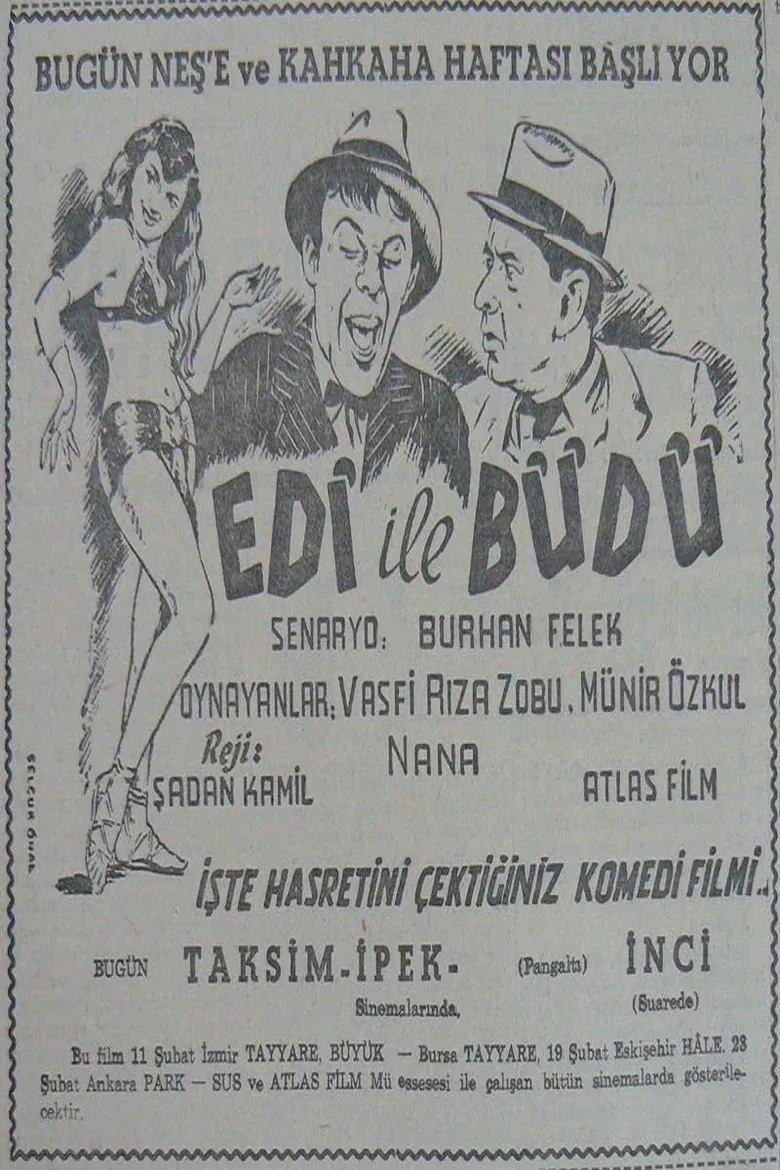 Edi İle Büdü poster background