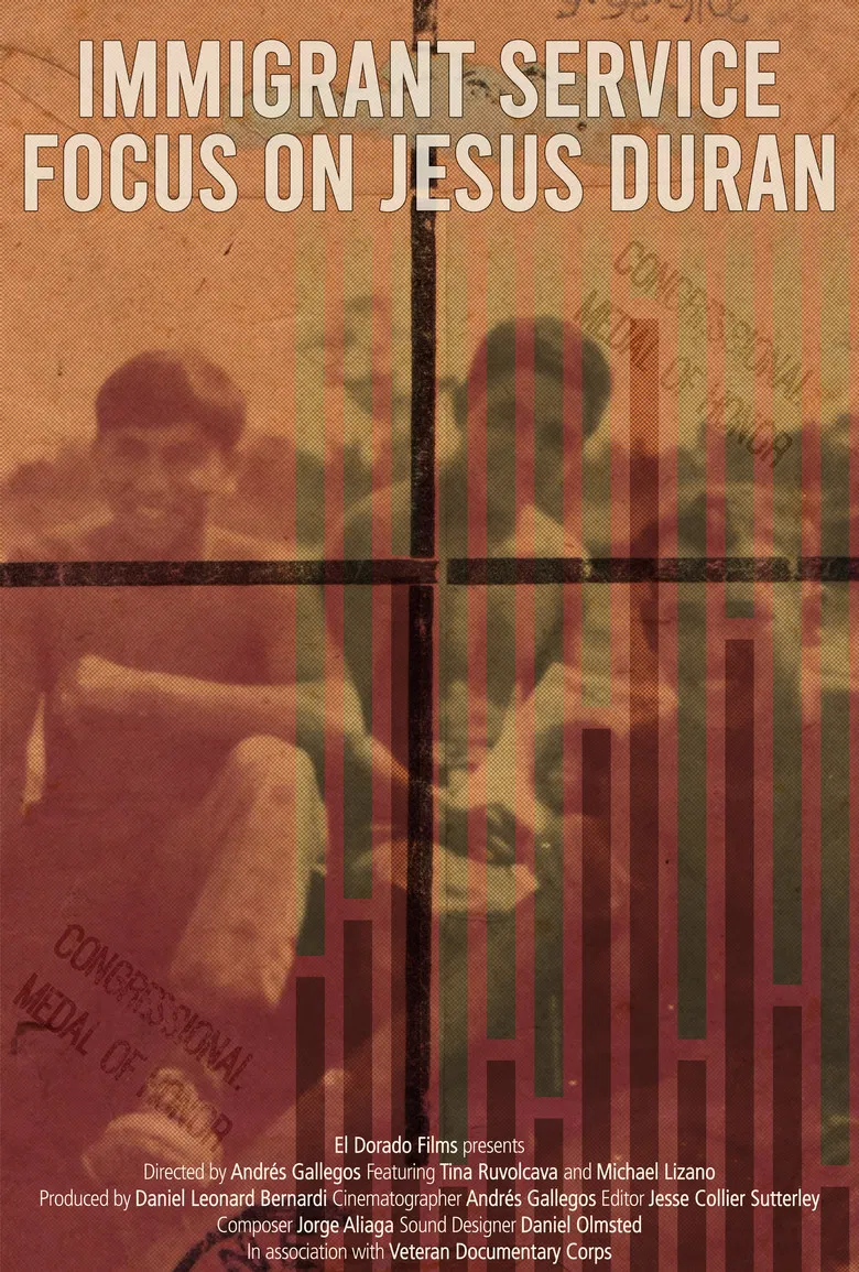 Immigrant Service: Focus on Jesus Duran poster background