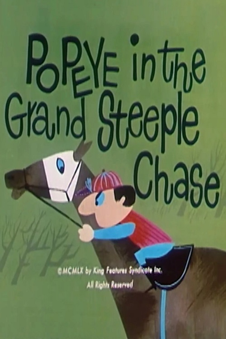Popeye in the Grand Steeple Chase poster background