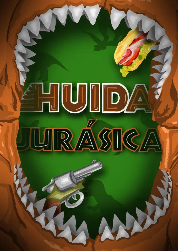 Huida Jurásica poster background