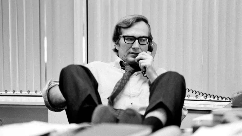 Seymour Hersh reviewing documents in his office