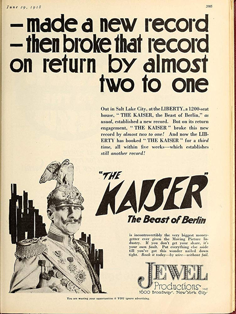 The Kaiser, the Beast of Berlin poster background