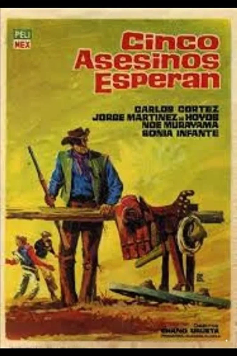 Cinco asesinos esperan poster background