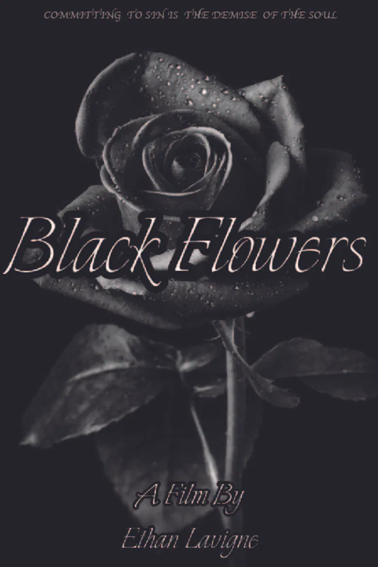 Black Flowers poster background