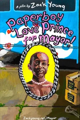 Paperboy Love Prince for Mayor! poster background