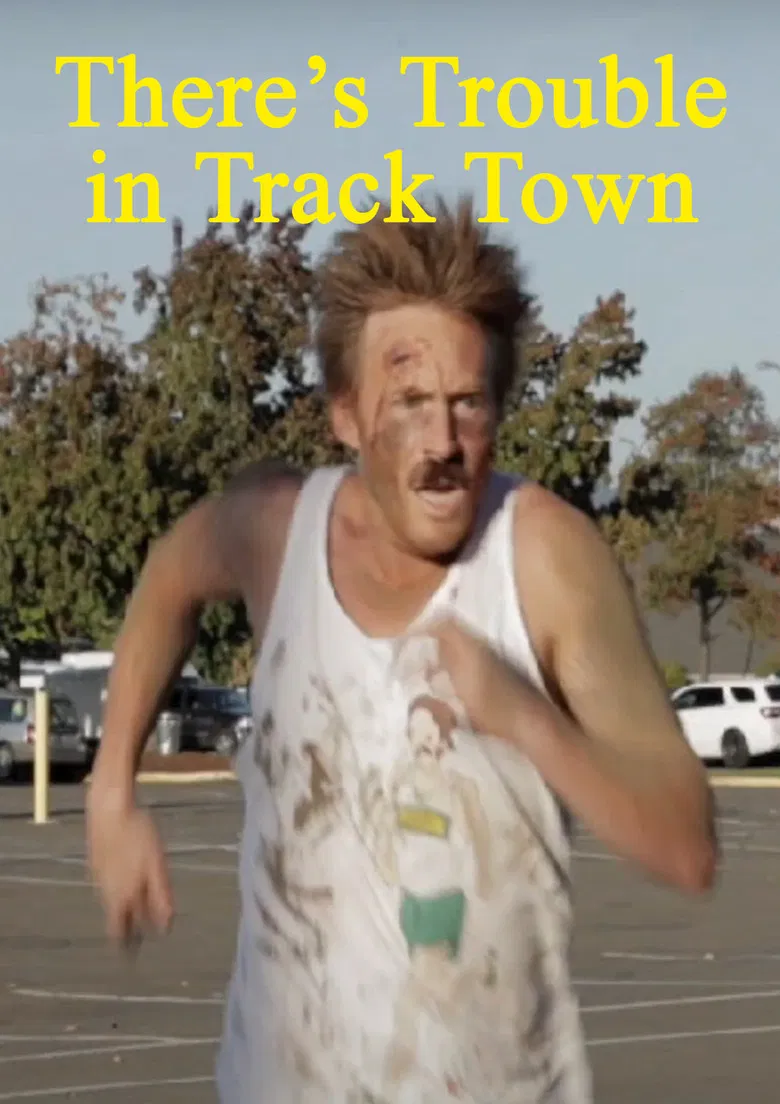 There's Trouble in Track Town poster background
