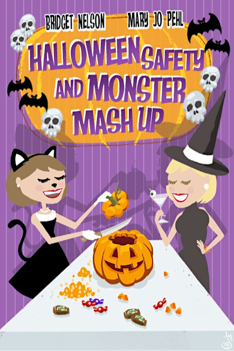Bridget and Mary Jo's Halloween Safety and Monster Movie Mash-up poster background