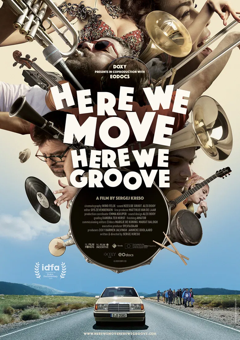 Here We Move Here We Groove poster background