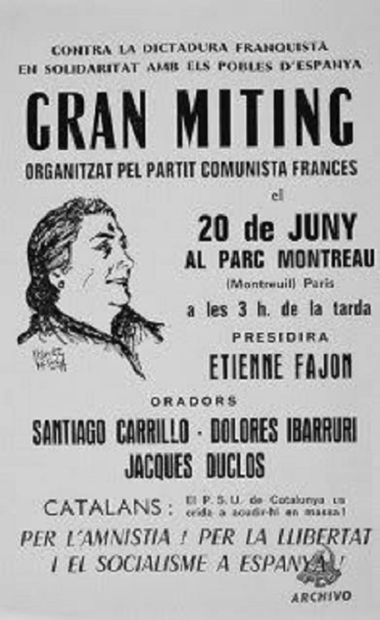 París, 20 de juny de 1971. Miting á Montreuil poster background